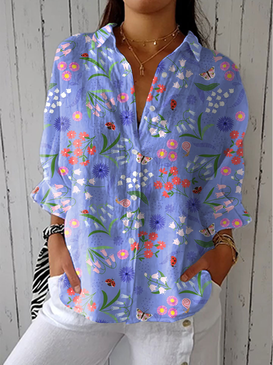 Felicia | Floral V-Neck Blouse