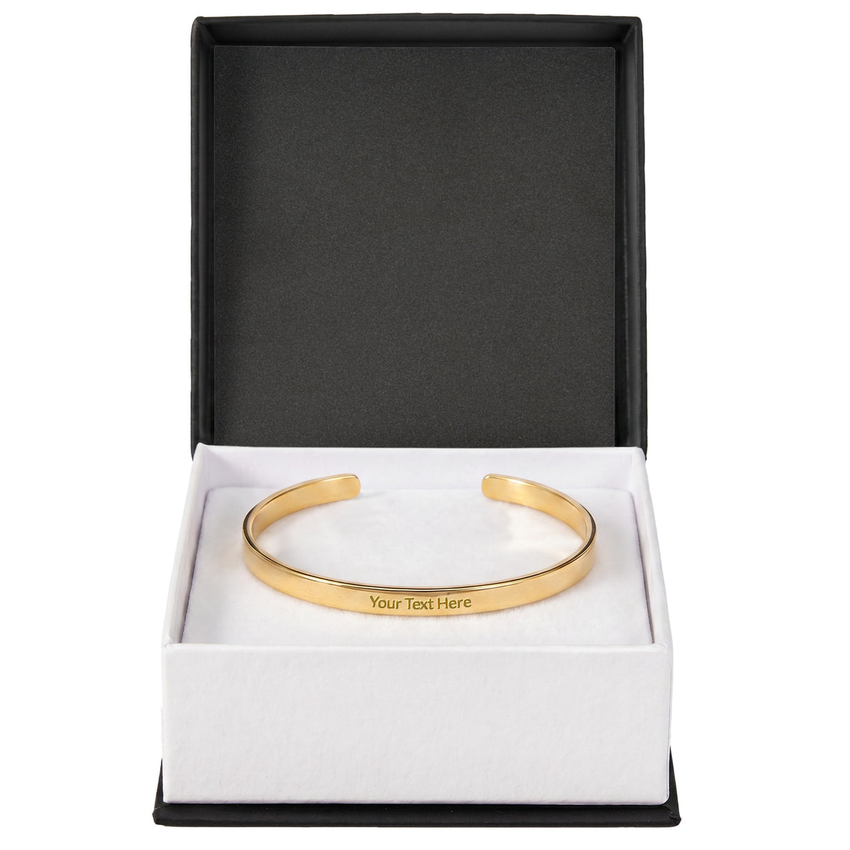 Custom Engraved Cuff Bracelet - Add Your Own Text
