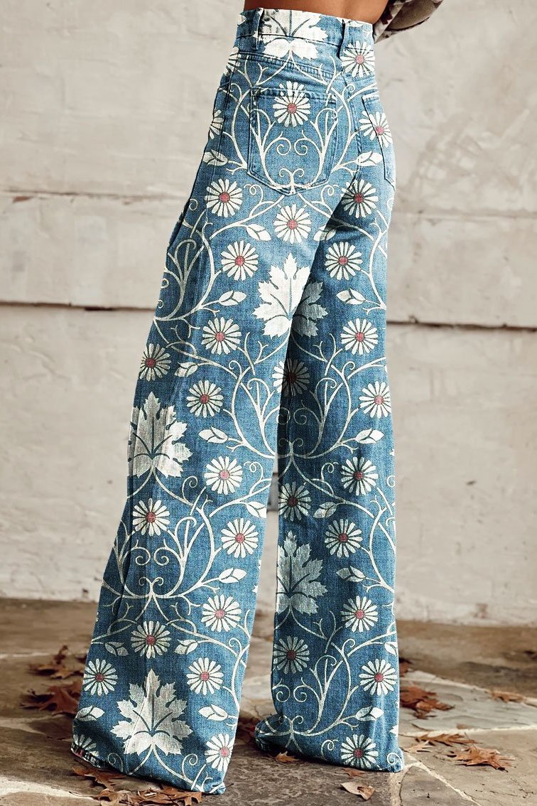 Margherita | Floral Wide-Leg Pants