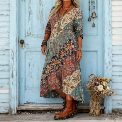 Lydia | Paisley & Floral Maxi Dress