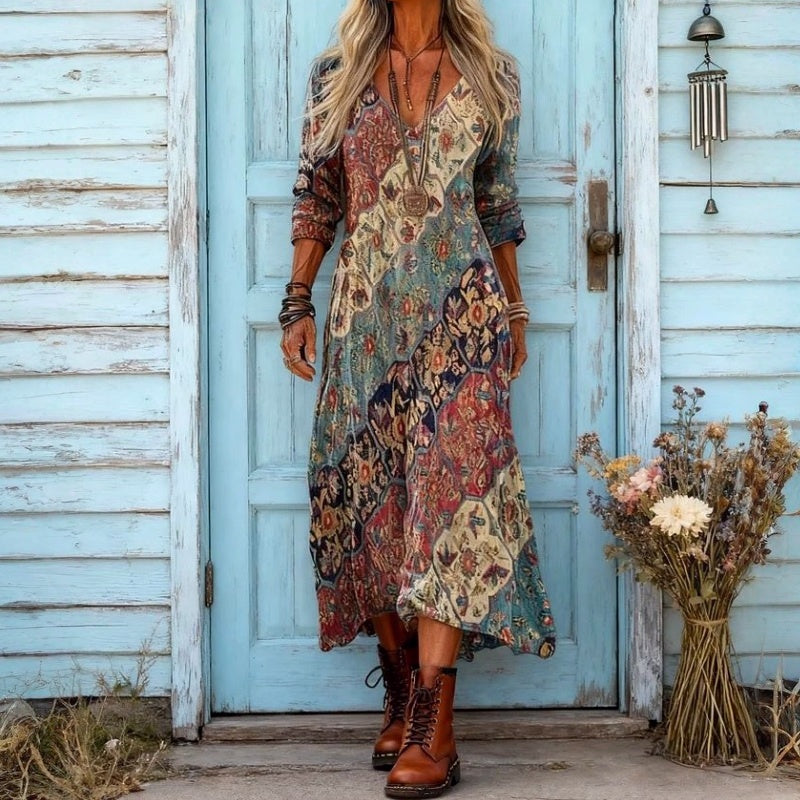 Lydia | Paisley & Floral Maxi Dress