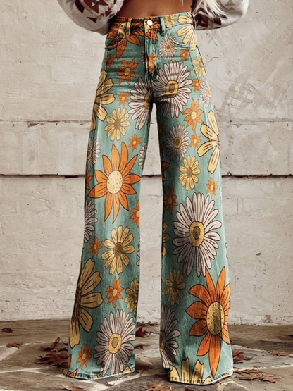 Cirilla | Floral Wide-Leg Pants