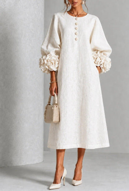 Ivy | Rose Sleeve Midi Dress