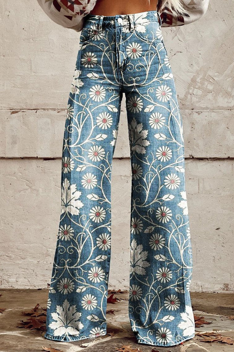 Margherita | Floral Wide-Leg Pants