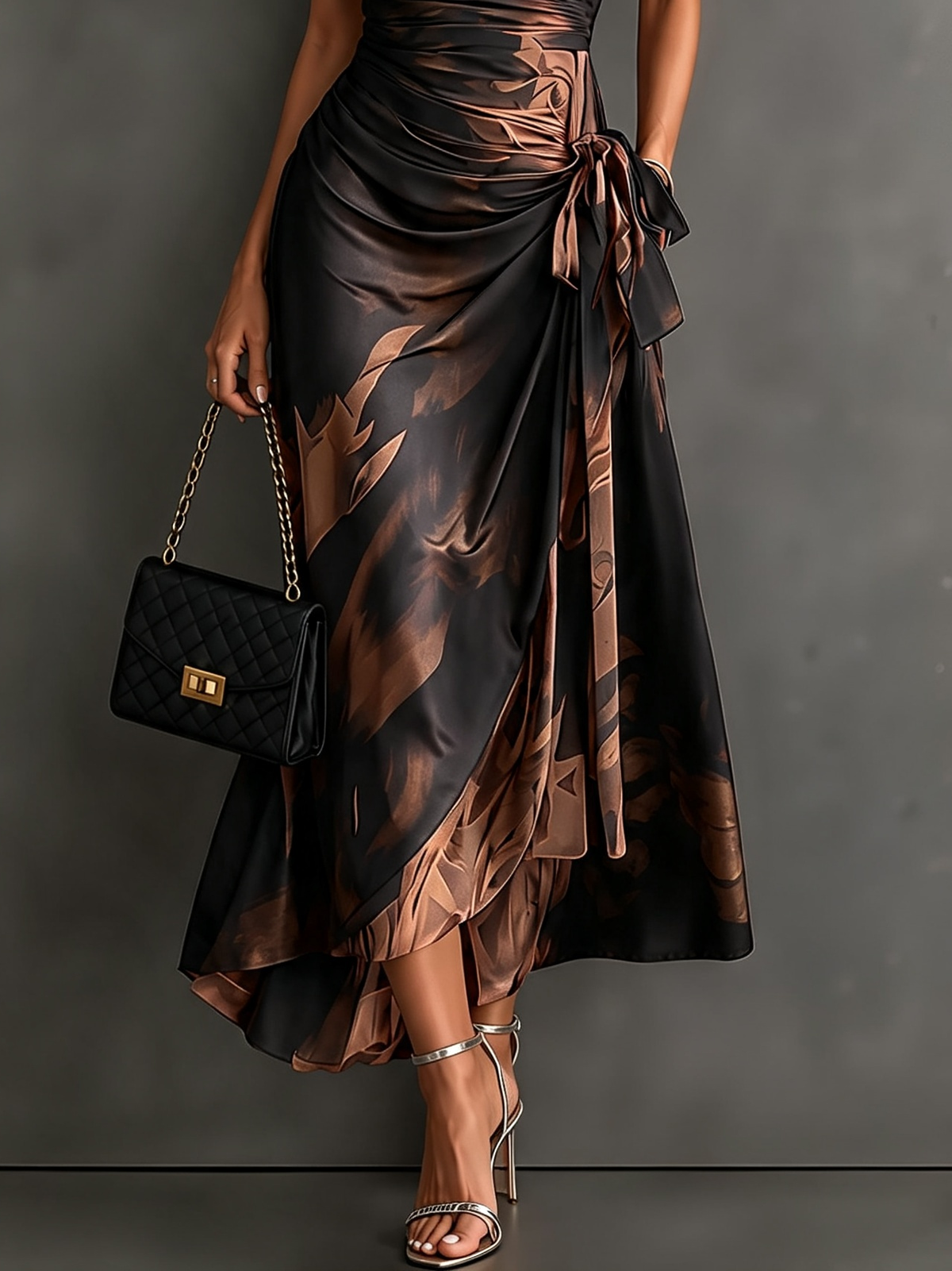 Francesca | Printed Wrap-Style Midi Dress
