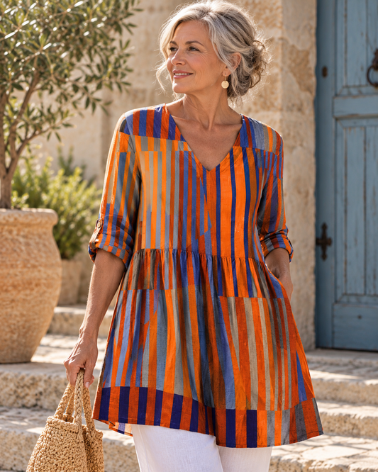 Amaia | Long Blouse with V-Neck
