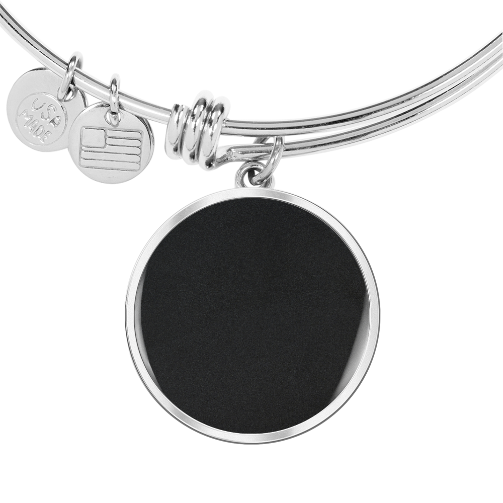 Luxury Circle Bangle - Upload Your Own Photo And Text