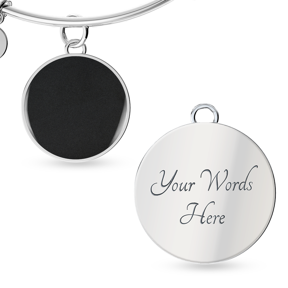 Luxury Circle Bangle - Upload Your Own Photo And Text