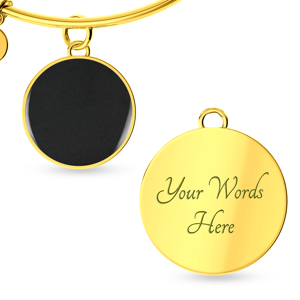 Luxury Circle Bangle - Upload Your Own Photo And Text