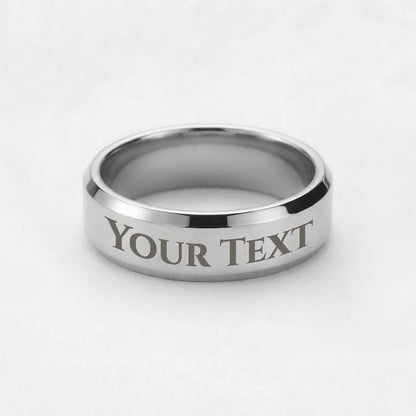 Custom Men's Ring - Engrave Your Name