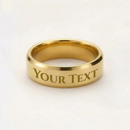 Custom Men's Ring - Engrave Your Name