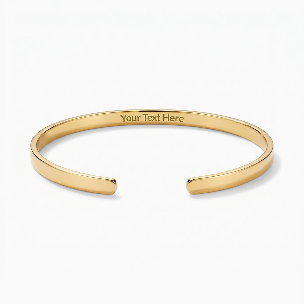 Custom Engraved Cuff Bracelet - Add Your Own Text