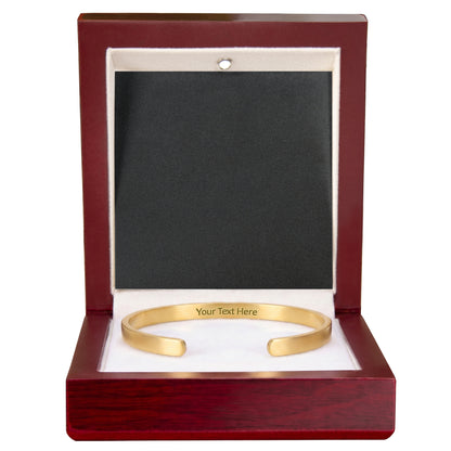 Custom Engraved Cuff Bracelet - Add Your Own Text