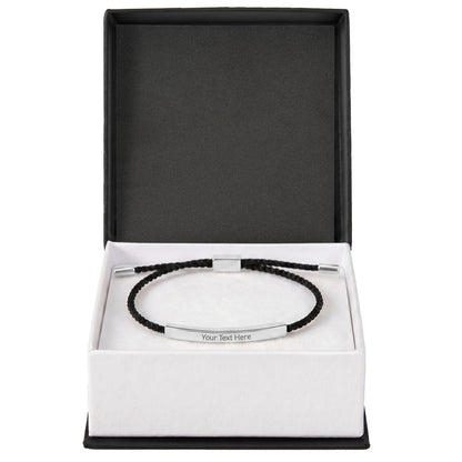 Custom Engraved Bar Bracelet - Add Your Text