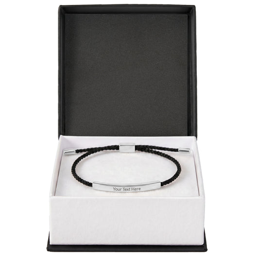 Custom Engraved Bar Bracelet - Add Your Text