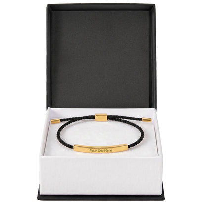 Custom Engraved Bar Bracelet - Add Your Text