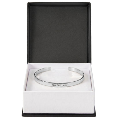 Custom Engraved Cuff Bracelet - Add Your Own Text