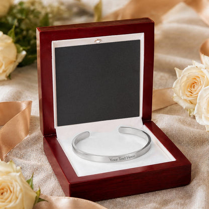 Custom Engraved Cuff Bracelet - Add Your Own Text
