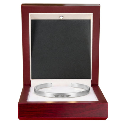 Custom Engraved Cuff Bracelet - Add Your Own Text