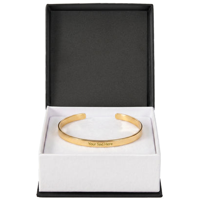 Custom Engraved Cuff Bracelet - Add Your Own Text