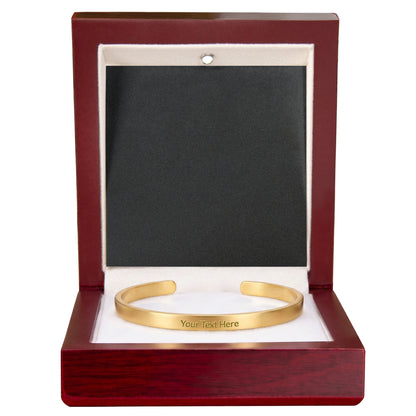 Custom Engraved Cuff Bracelet - Add Your Own Text
