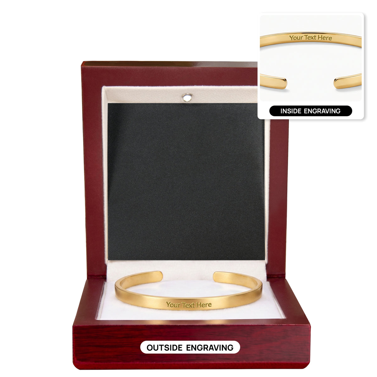 Custom Engraved Cuff Bracelet - Add Your Own Text