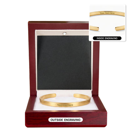 Custom Engraved Cuff Bracelet - Add Your Own Text