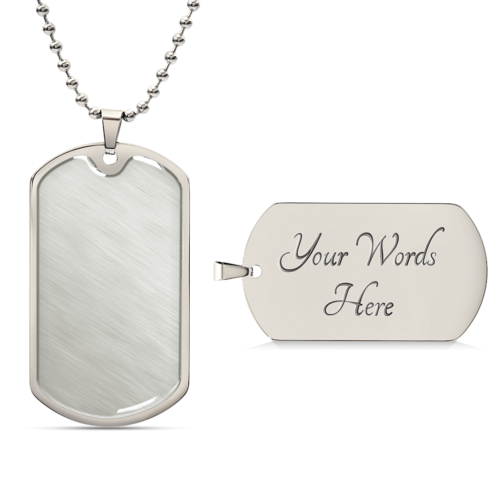 Dog Tag Necklace - Upload Your Own Text
