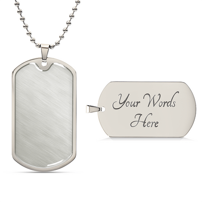 Dog Tag Necklace - Upload Your Own Text