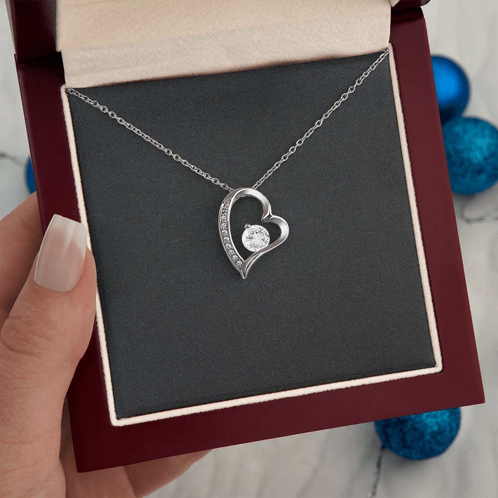 Custom Message Heart Necklace - Add Your Own Words