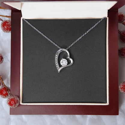Custom Message Heart Necklace - Add Your Own Words
