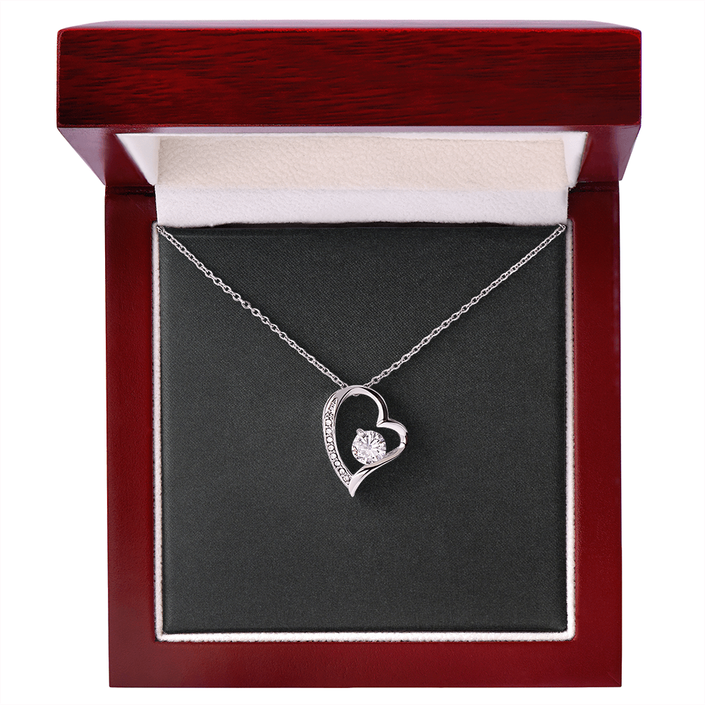 Custom Message Heart Necklace - Add Your Own Words