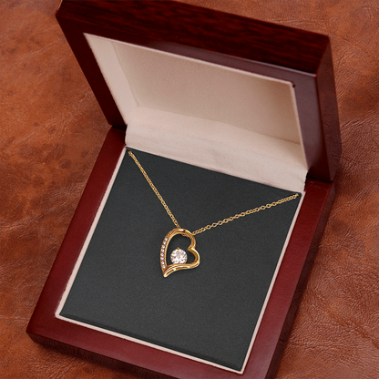 Custom Message Heart Necklace - Add Your Own Words