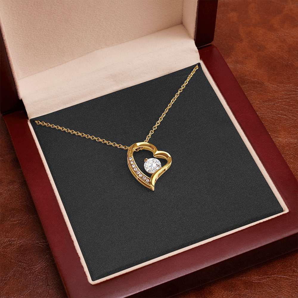 Custom Message Heart Necklace - Add Your Own Words
