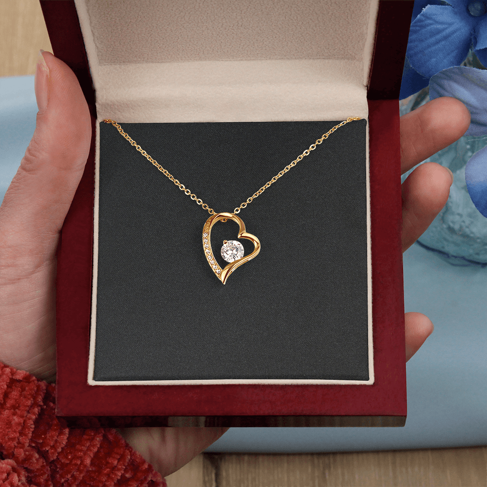 Custom Message Heart Necklace - Add Your Own Words