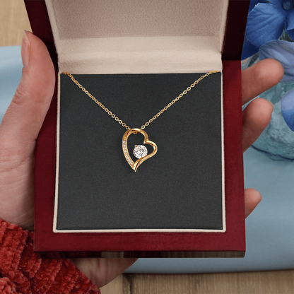 Custom Message Heart Necklace - Add Your Own Words