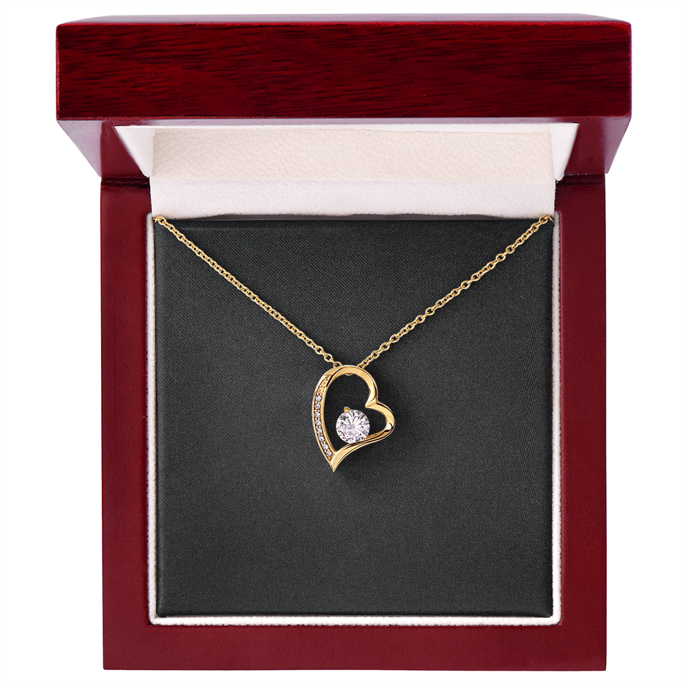 Custom Message Heart Necklace - Add Your Own Words