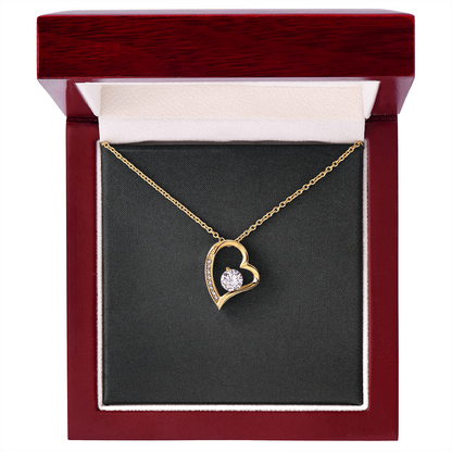Custom Message Heart Necklace - Add Your Own Words