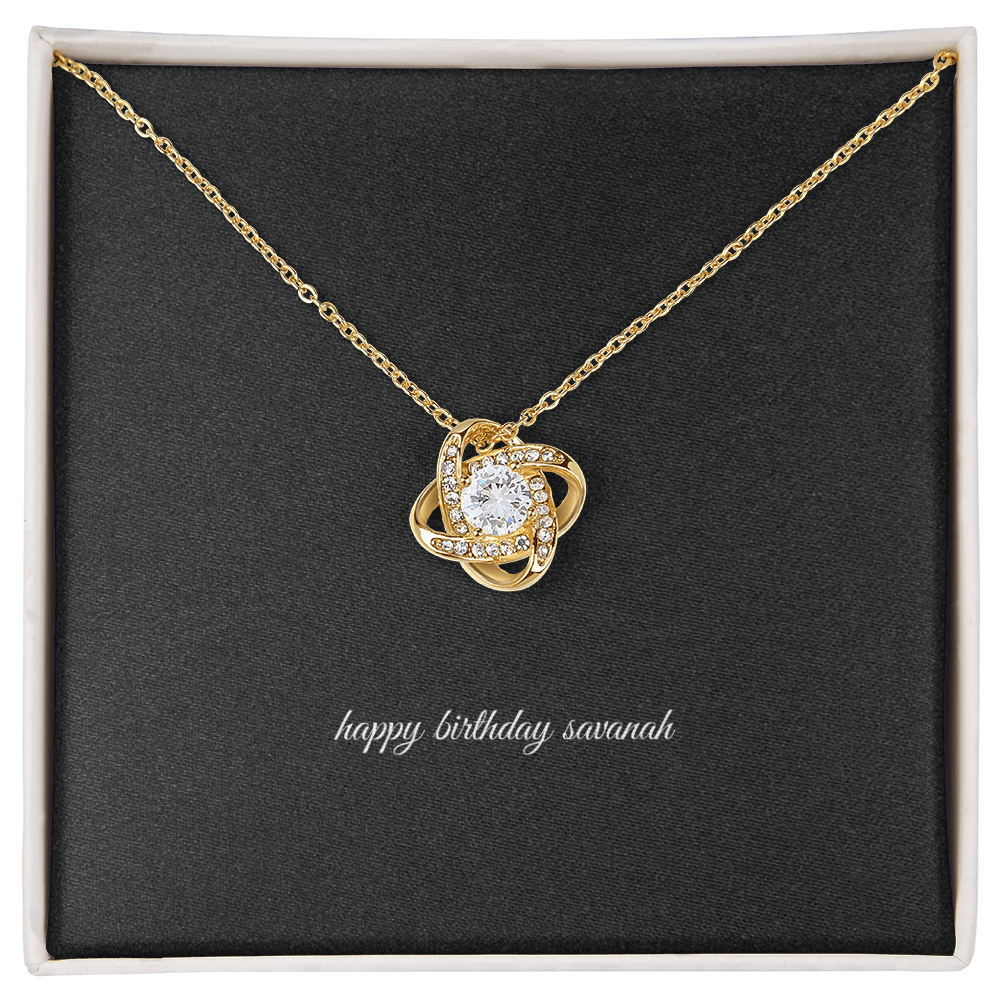 Love Knot Necklace - Add Your Own Words