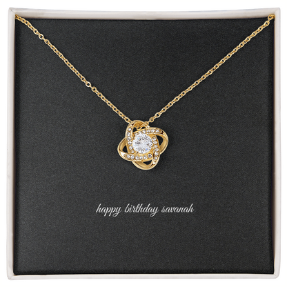 Love Knot Necklace - Add Your Own Words