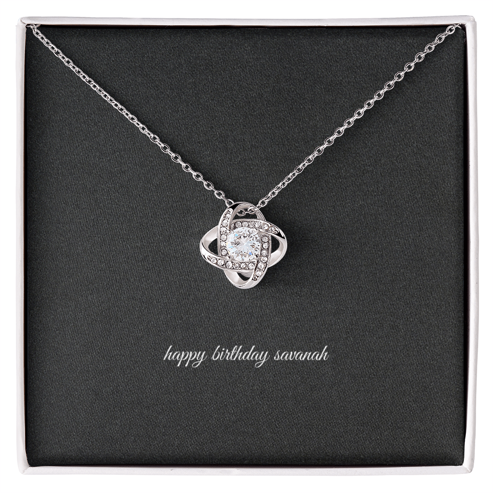 Love Knot Necklace - Add Your Own Words