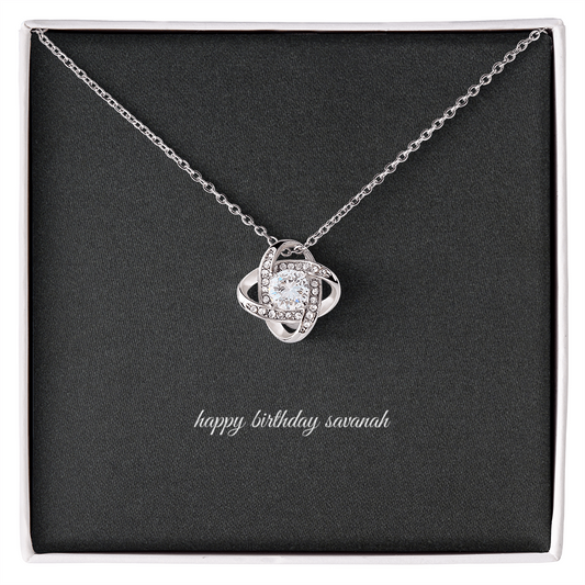 Love Knot Necklace - Add Your Own Words