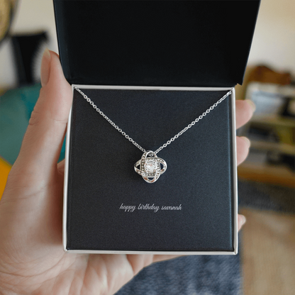 Love Knot Necklace - Add Your Own Words