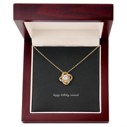Love Knot Necklace - Add Your Own Words