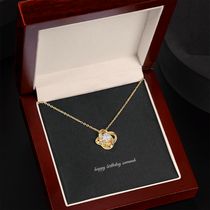Love Knot Necklace - Add Your Own Words