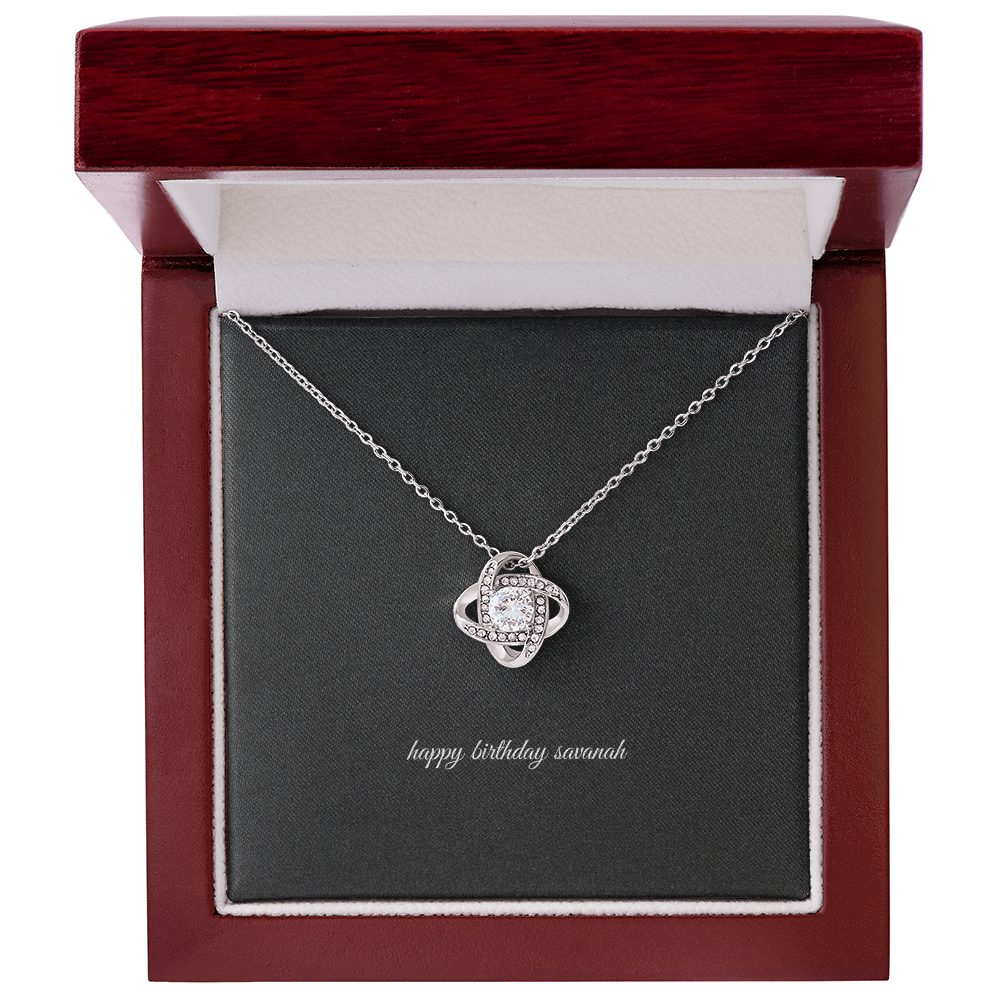Love Knot Necklace - Add Your Own Words
