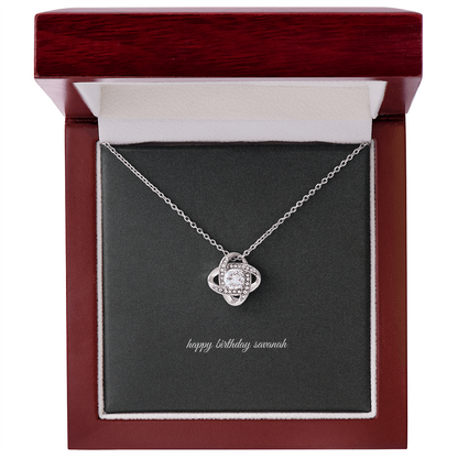 Love Knot Necklace - Add Your Own Words