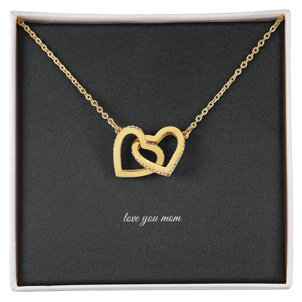 Interlocking Hearts Necklace - Add Your Own Words