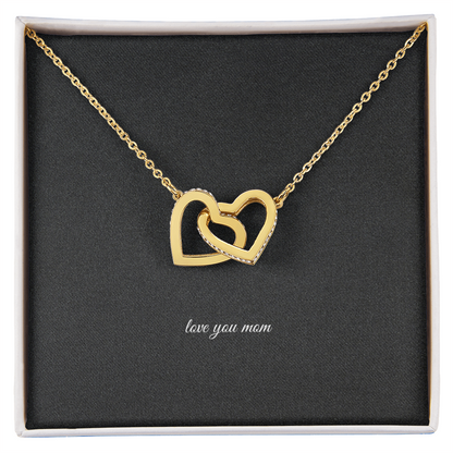 Interlocking Hearts Necklace - Add Your Own Words