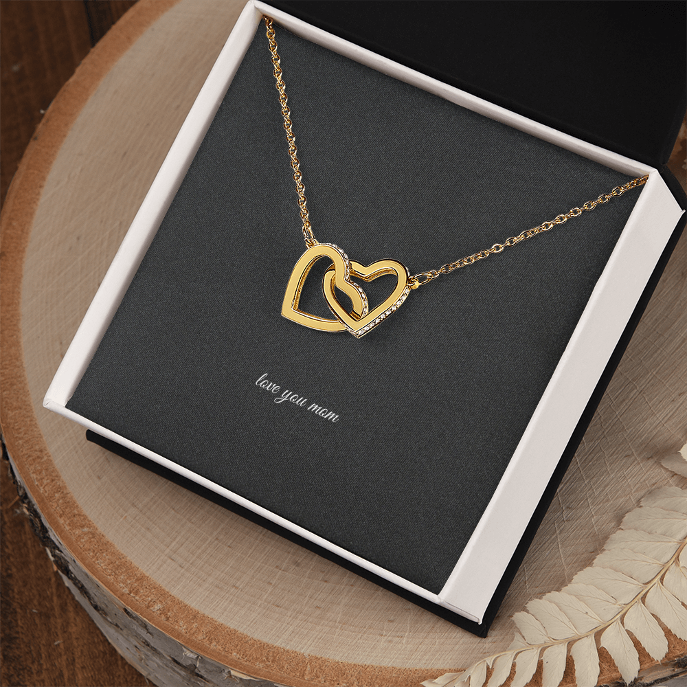 Interlocking Hearts Necklace - Add Your Own Words